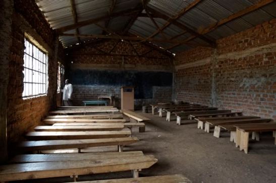 Inside the Sunday school building. 
