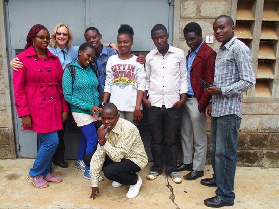 some of the crew and extras.